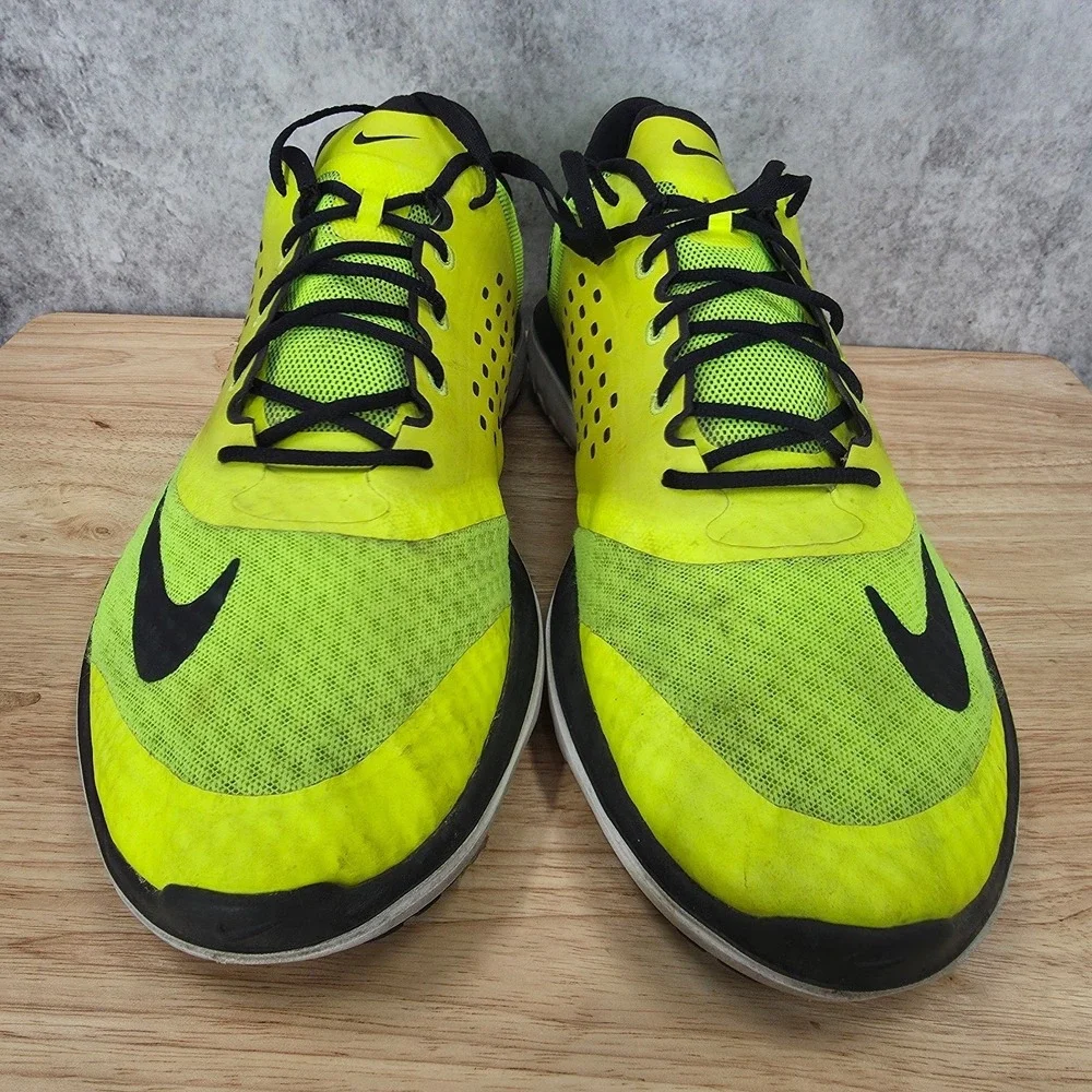 Nike FS Lite Trainer 2 Running Shoe Mens 13 Volt Neon Black White 615972-700
